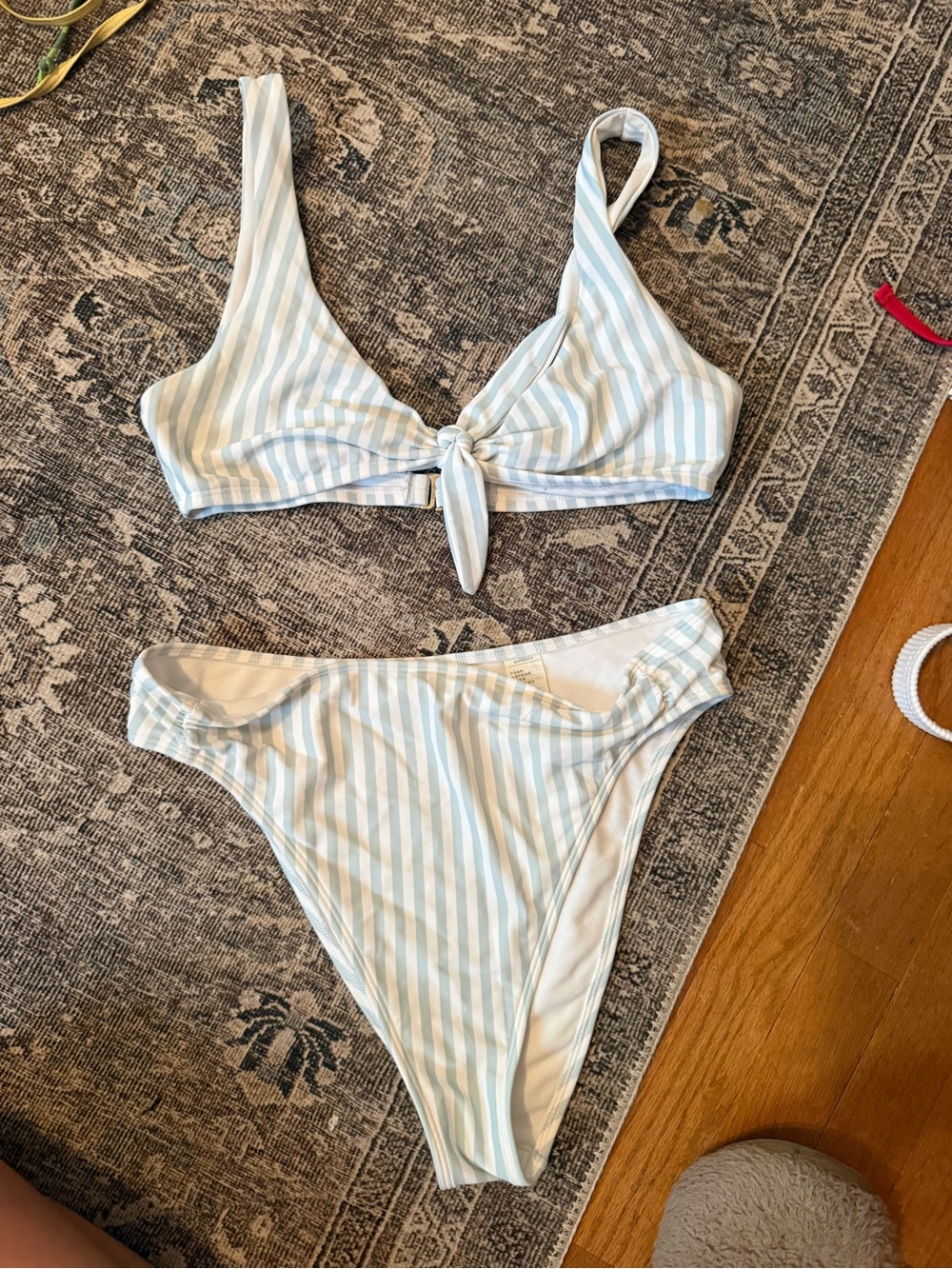 Hollister Striped Tie-Front Bikini Set